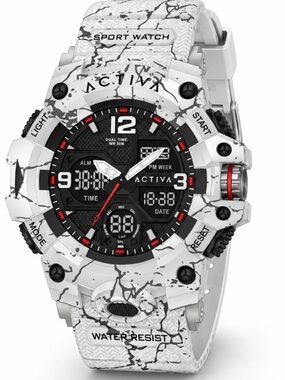 Activa X Invicta Digital Men's Watch - 49mm. Camouflage. White (ACW8008-003) new